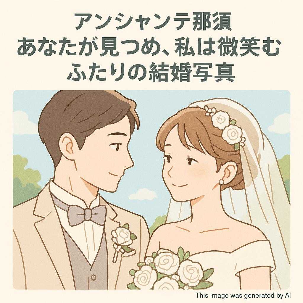 アンシャンテ那須 あなたが見つめ、私は微笑む ふたりの結婚写真