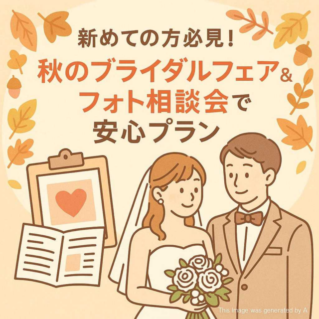 初めての方必見！秋のブライダルフェア＆フォト相談会で安心プラン